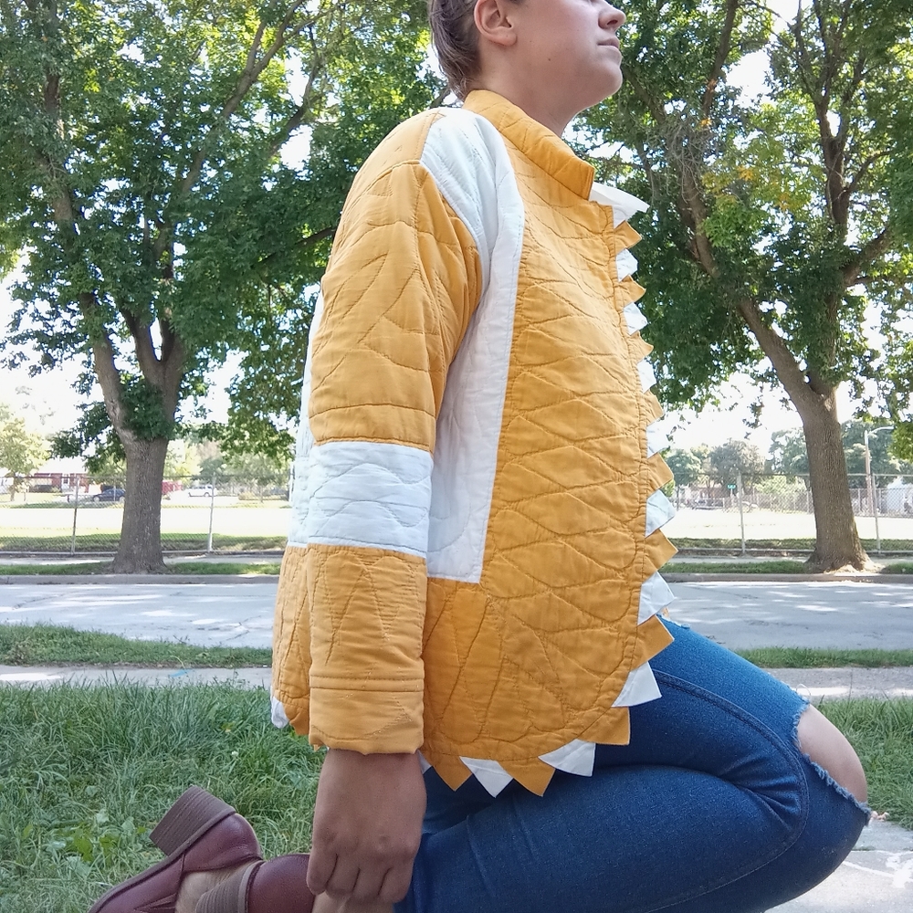 Quilt Coat - Yellow Embroidered Coat